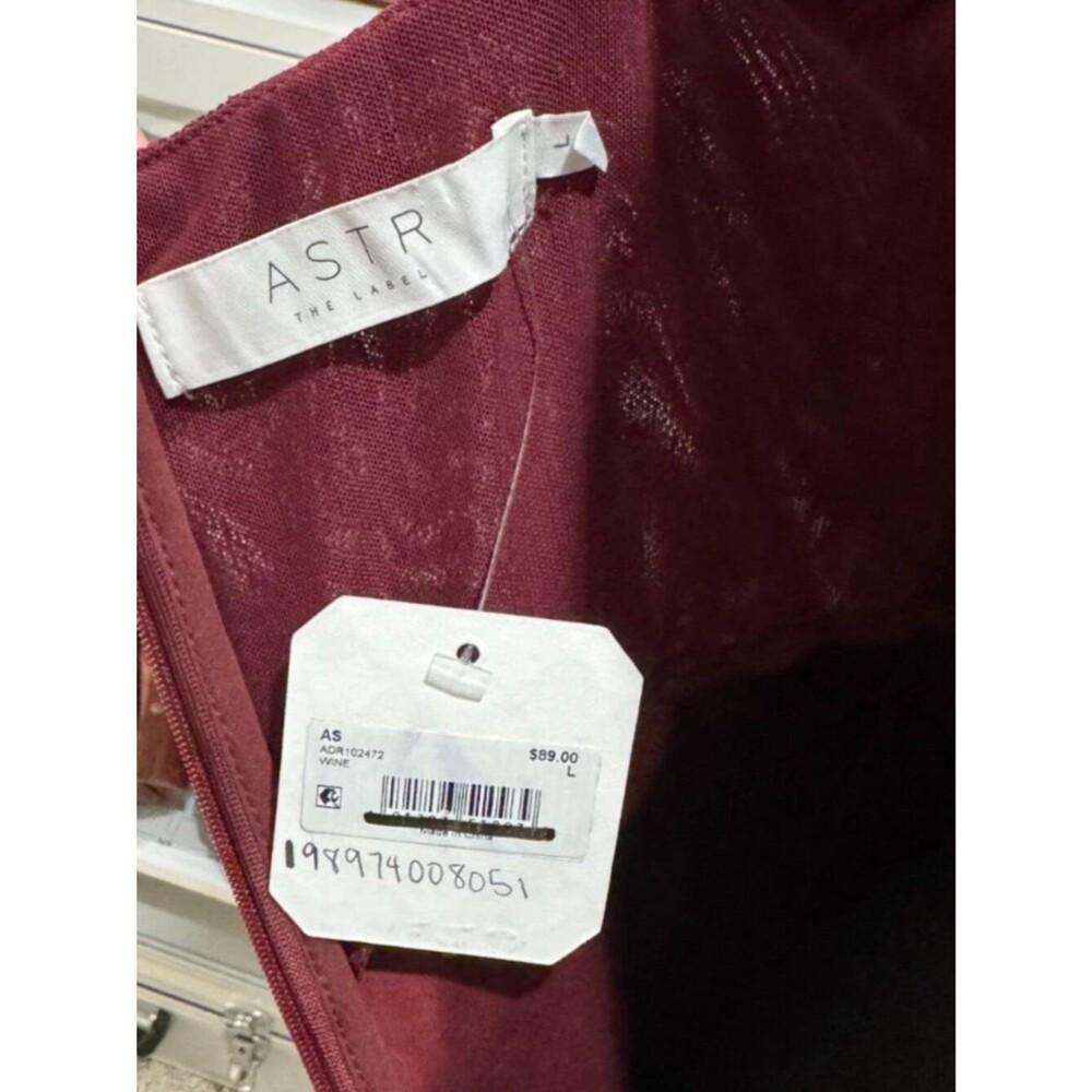 *READ* New ASTR The Label Contrast Mesh Bustier Cocktail Midi Slit Dress Size L - Picture 5 of 9